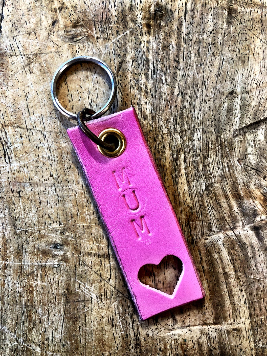Pink Leather Key Rings - Etsy