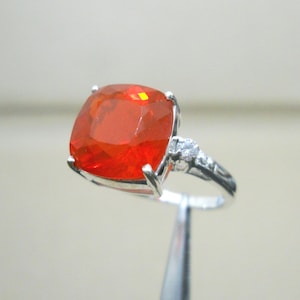 padparadscha sapphire Ring, Gold Plated 925 Sterling Silver Ring, Handmade Ring, Solitaire Ring, Gemstone Ring, Wedding Ring, Gift For Her