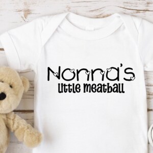 Arquivo de corte SVG Little Meatball Baby da Nonna, Cricut, Silhueta, Download Digital Instantâneo, Presente, Vovó, Mimi