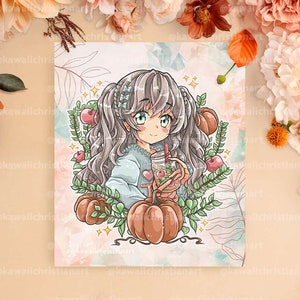Psalm 9:1 Anime Christian Print - Faith-Inspired Bible Verse Wall Decor