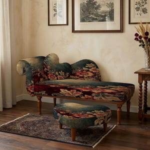 Present till henne, Hantverksmöbler, Eklektiskt hem, Liten loveseat-soffa, Unika möbler, Bänk i hallen, Klädd bänk