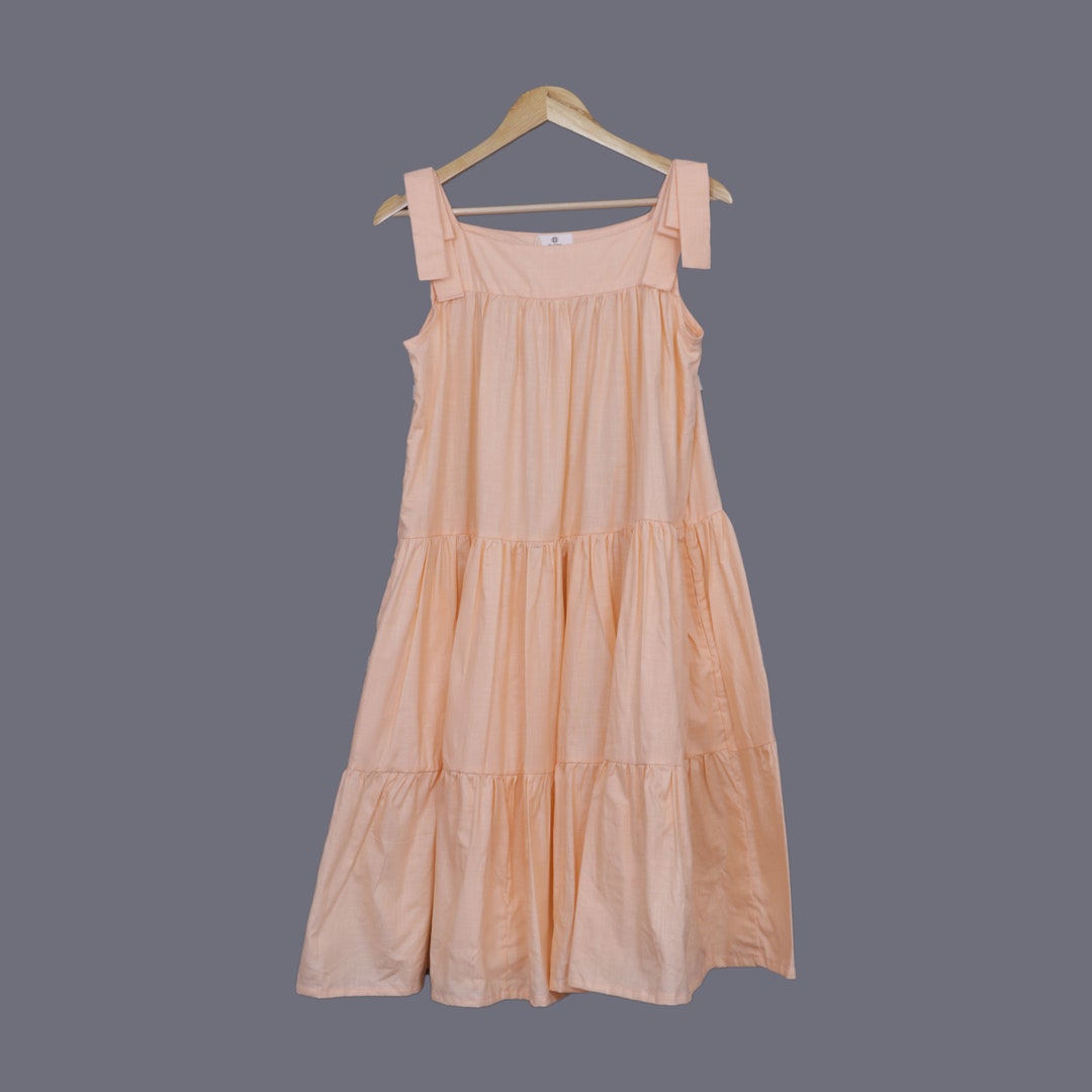 Anchor Tiered Linen Blend Dress