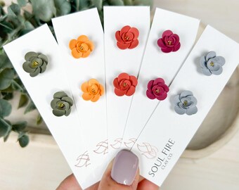 Fall Floral Stud - Statement Earrings