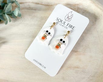 Halloween Stud statement Earrings | Floral Earrings | Polymer Clay Earrings | Handmade Earrings | Lightweight | Mickey Minnie Mouse Disney