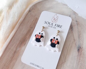 Halloween Stud statement Earrings | Floral Earrings | Polymer Clay Earrings | Handmade Earrings | Lightweight | Mickey Minnie Mouse Disney