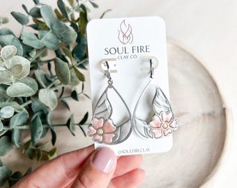 Winter Floral - Statement Earrings