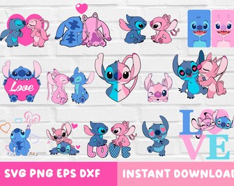 Stitch Valentine Svg, Stitch Svg Bundle, Lilo and stitch svg, Love svg, Valentines Day svg, Stitch png, Valentine stitch svg, Cricut SVG,PNG