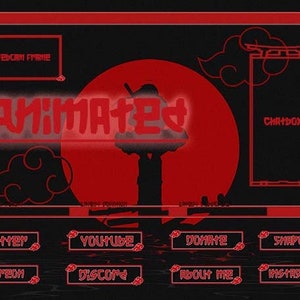 ANIMATED SHINOBI Stream pack I Overlay and Twitch panels