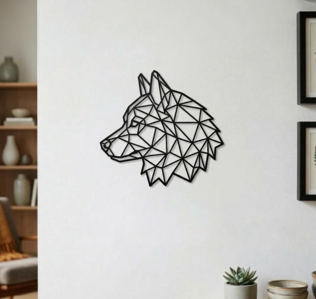 Geometric Husky Head STL File • 3D Printed Polygon Wall Art (digital ...
