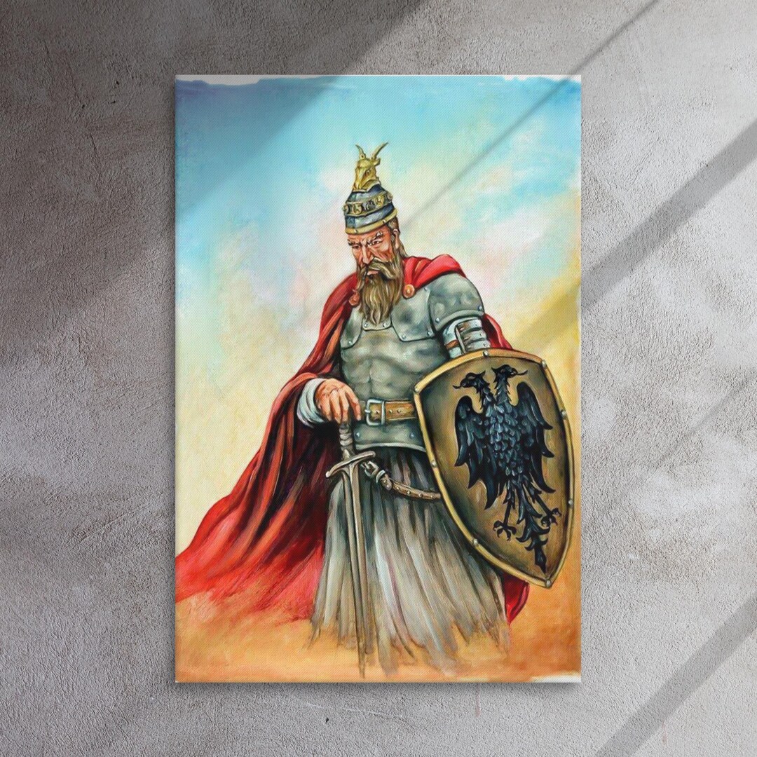 Gjergj Kastrioti Skenderbeu Canvas Skanderbeg Wall Art Albanian 