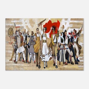 Albanian wall art canvas, Albanian Canvas, Albanian art, Albanian home decor, Albanian art decor