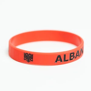 Albania Sports Silicone Bracelet Engrave Country Flag Wristbands Men Women Rubber Band Fashion Accessories 1pcs
