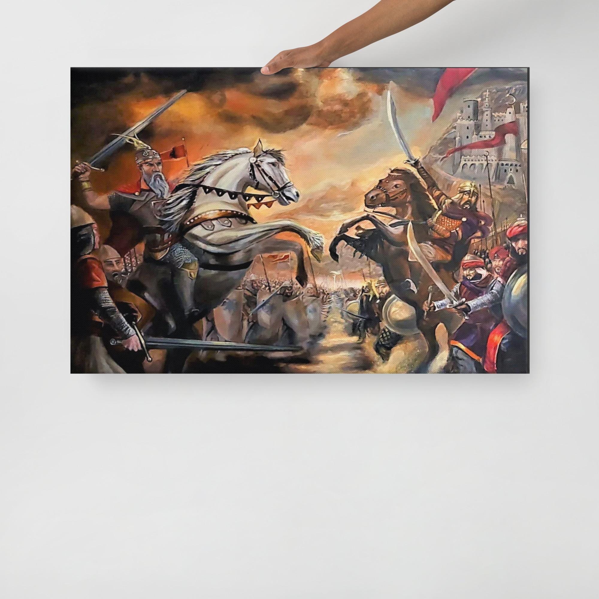 Skanderbeg Canvas, Albanian Warrior Art, Albanian Historical