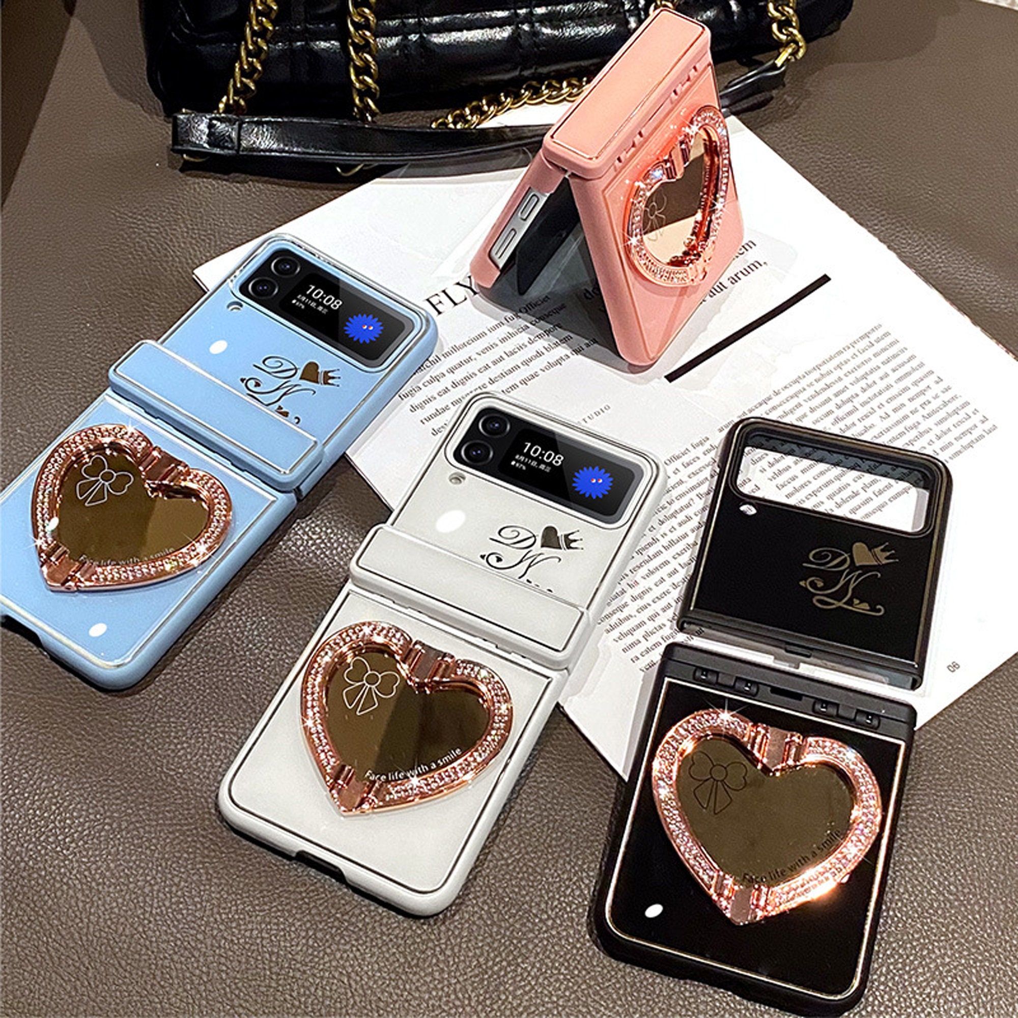 (❌Last 1 left❌) HOT SALE Samsung galaxy Z flip 3 LV pattern luxury leather  ring case