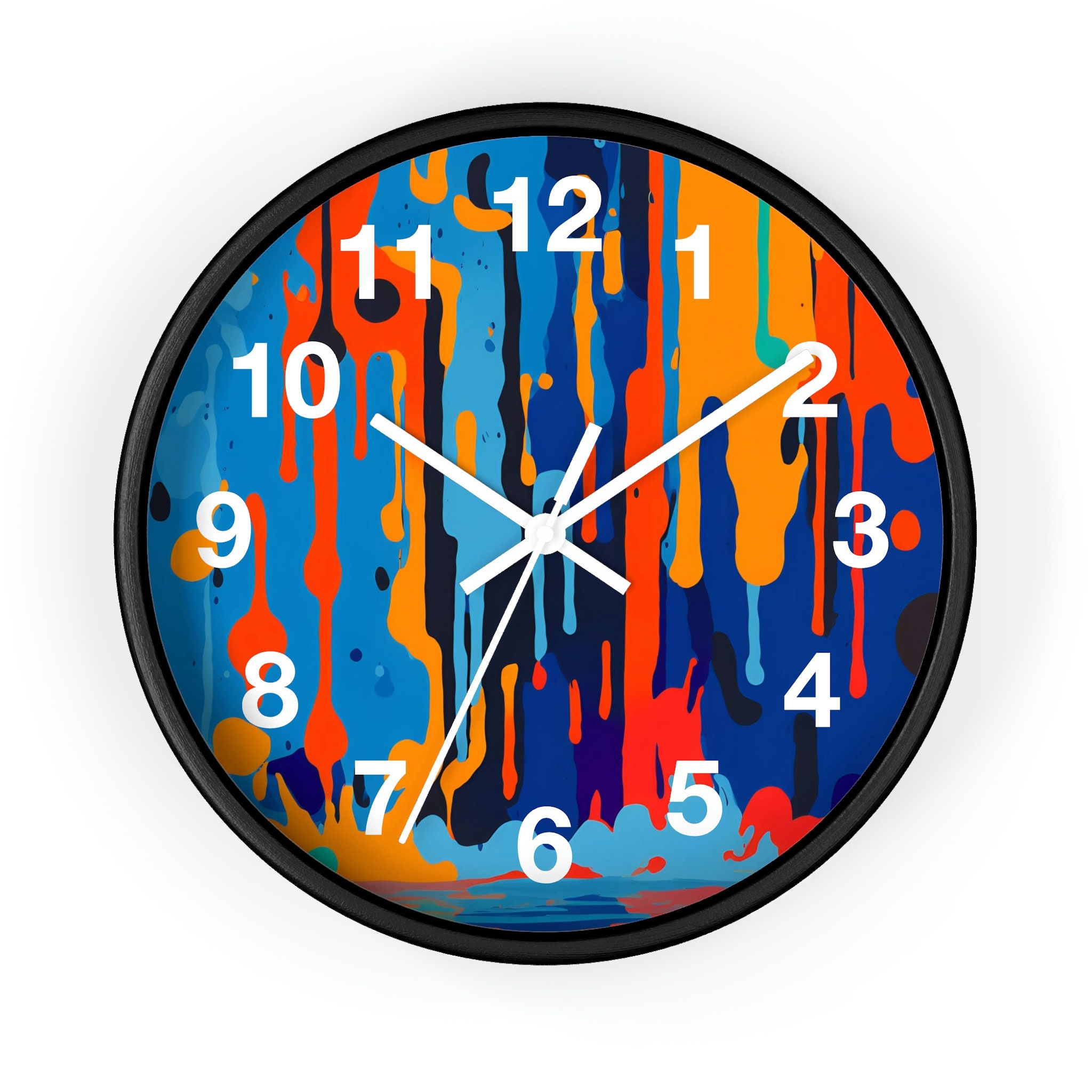 Colourful Clock Wall Colourful Decor Clock Colour Splash Design Decor ...