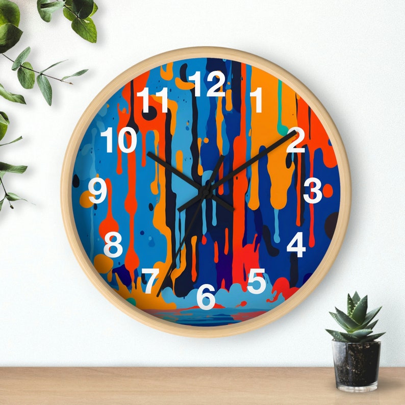 Colourful Clock Wall Colourful Decor Clock Colour Splash Design Decor ...
