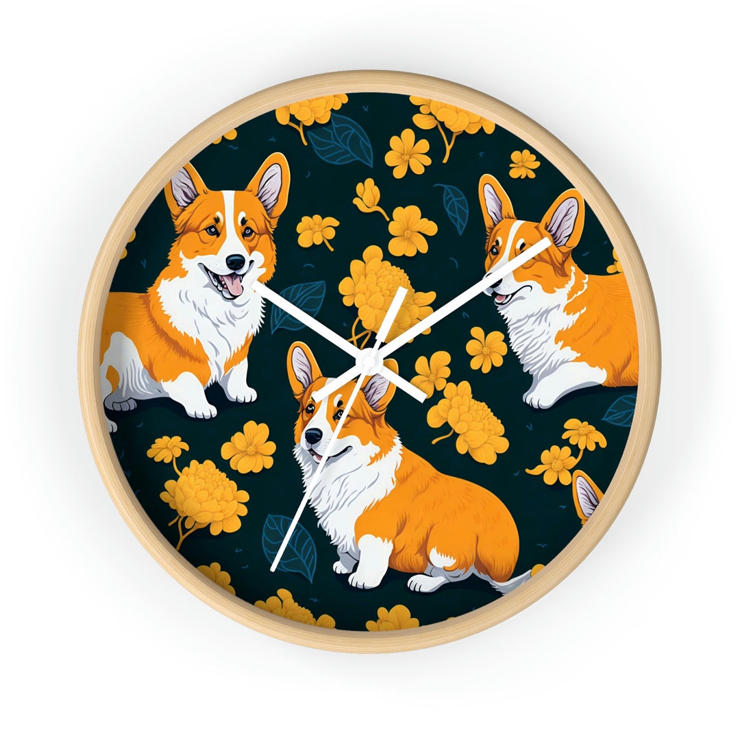 Corgi Clock Decor Corgi Clock Home Wall Decor Dog Wall Clock - Etsy