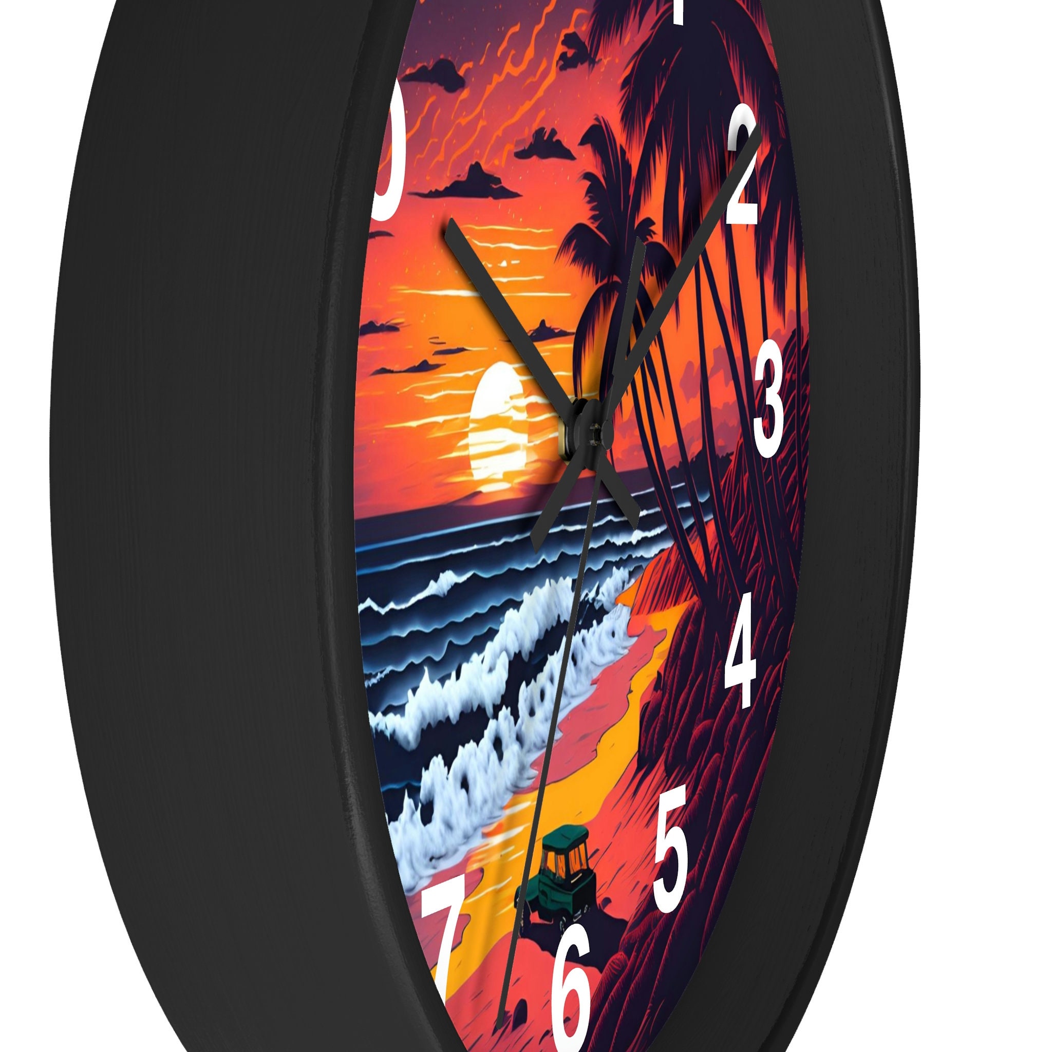 Clock Sencery Beach Sunset Clock Beautiful Scenery Decor Sunset Interior Decor Wall ...