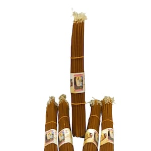 キリストに近づき、キリストの国からの宝石を手に入れましょう。蜜蝋キャンドル。エルサレムの墓教会。33の祝福されたワックスキャンドル。イエス