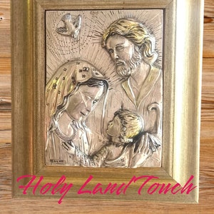 Holy Family creazioni artistche 925 sterling silver arg Italy wall art  jesses Mariah