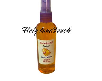 Amber Anointing Oil from Jerusalem Holy Land Blessing in a Spray Bottle 100 ML