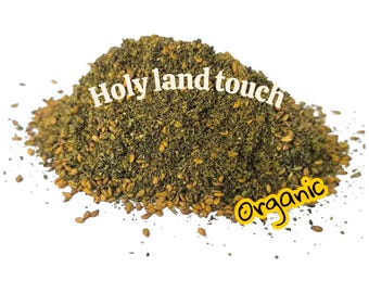 Zaatar de Terre Sainte biologique : authentique mélange d'épices au thym du Moyen-Orient 400 gr.