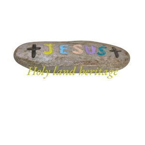 Stone Tiberias Galilee Lake Carved Cross Jesus Christ Miracles Holy Land Gift Be Closer to Christ and Own a Pirce from The Land of Christ