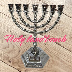 Jewish Menorah Star of David 7 Branch Silver Hanukkah Israel Jerusalem The Old City  Holy Land