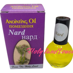 Olio per l'unzione di nardo 10 ml puro da oliva di Gerusalemme Terra Santa Bibbia autentica Gesù benedetto