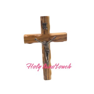 Handgemachtes Kruzifix aus Olivenholz: Jesus Christus Kreuz, Geschenk des Heiligen Landes