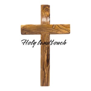 Cross Wall 10 inches Olive Wood Blessed Hand Made Jerusalem Holy Land Gift
