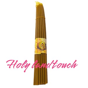 Beeswax Candles from Jerusalem Holy Sepulchre Church: 33 Blessed Honey Scented Candles
