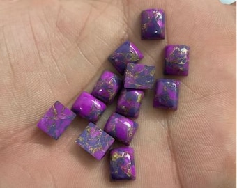 Natürliche kalibrierte Lila Kupfer Türkis Cabochon Achteck Form Kupfer Türkis Edelstein 5 x 7 mm bis 12 x 16 mm