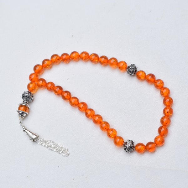 Amber Tasbeeh, Amber Gemstone Tasbih, Islamic Paryer Tasbih, Beads Tasbeeh, Misbaha, Sibha Subha