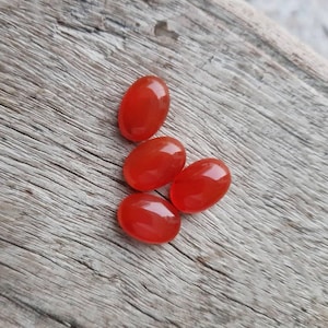 Natural calibrated Carnelian, Oval Shape Cabochon Chalcedony Gemstone 5X7 mm To 12X16 mm