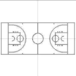 Basketball Court Stencil - Etsy New Zealand