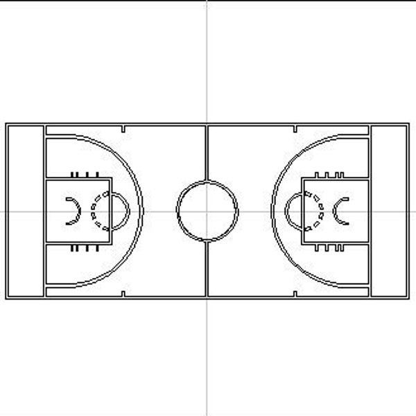 Basketball Court Vector Etsy