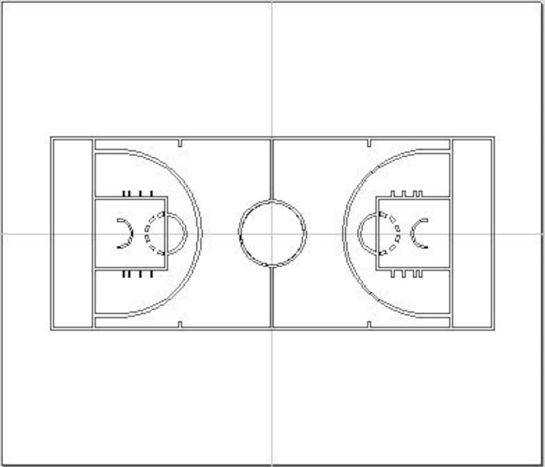 Basketball Court SVG Files Basketball Court Outline Clip Art Basketball