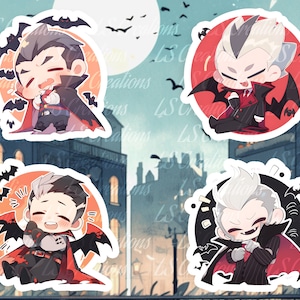 Vampire Sticker Sheet Adorable Vampire Sticker Anime Vampire Sticker Cute Vampire Sticker Gift Vampire Adorable Gift Vampire 001-004