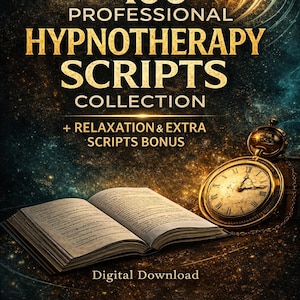 100 Hypnotherapie Skripte – Professionelle Therapie-Skripte für Angst, Stress, Abnehmen, Selbstvertrauen & Heilung (Instant Download)