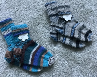 Gestrickte Socken, Kleinkindersocken, Geschenkidee, Geburtstag