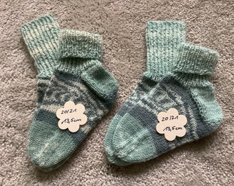 Handgestrickte Kindersocken 20/21, Kleinkindersocken, Geschenkidee