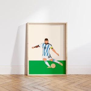 Lionel Messi Day Print | Football Lover Gift | Minimalist Design | Sports Wall Art | Office Wall Decor