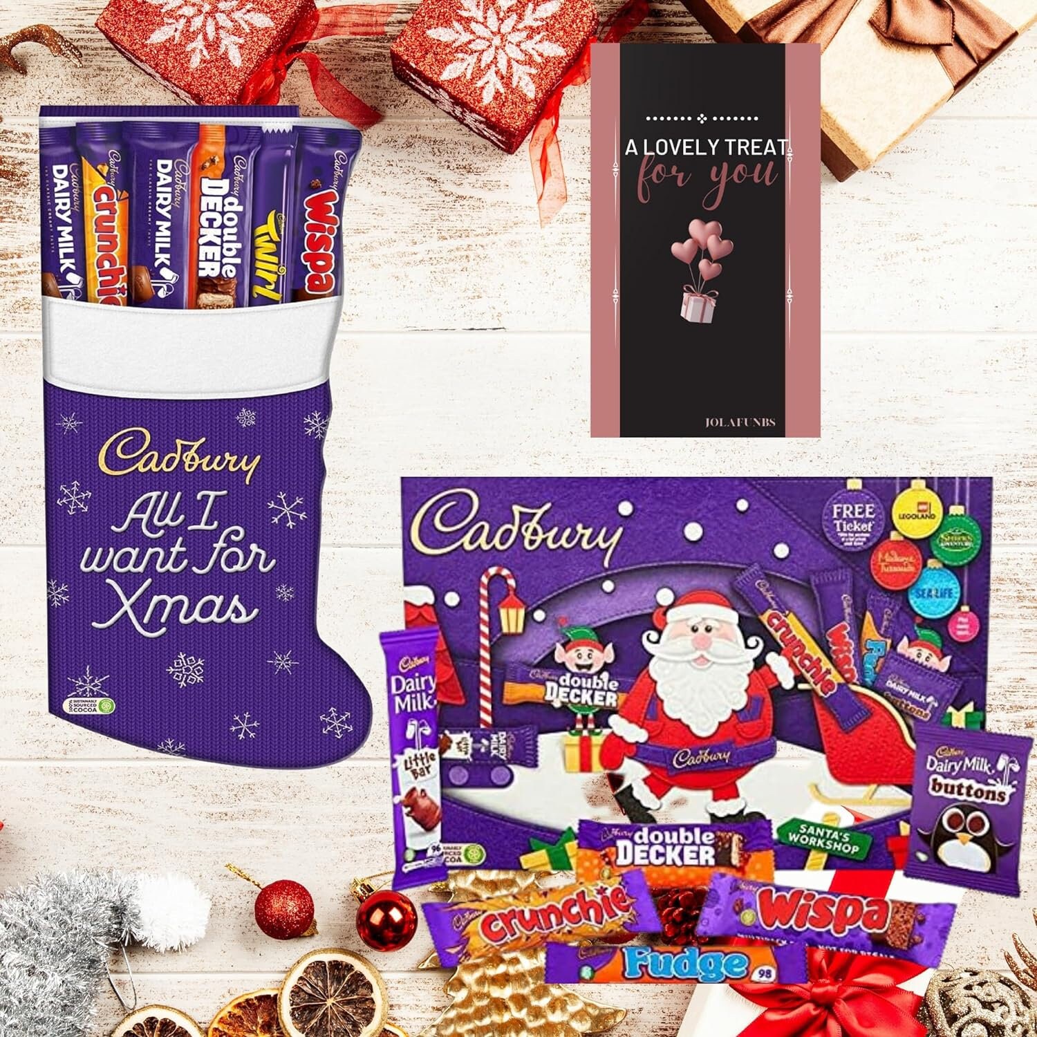 Cadbury Gifts Christmas Chocolate Santa Selection Medium Box Etsy UK