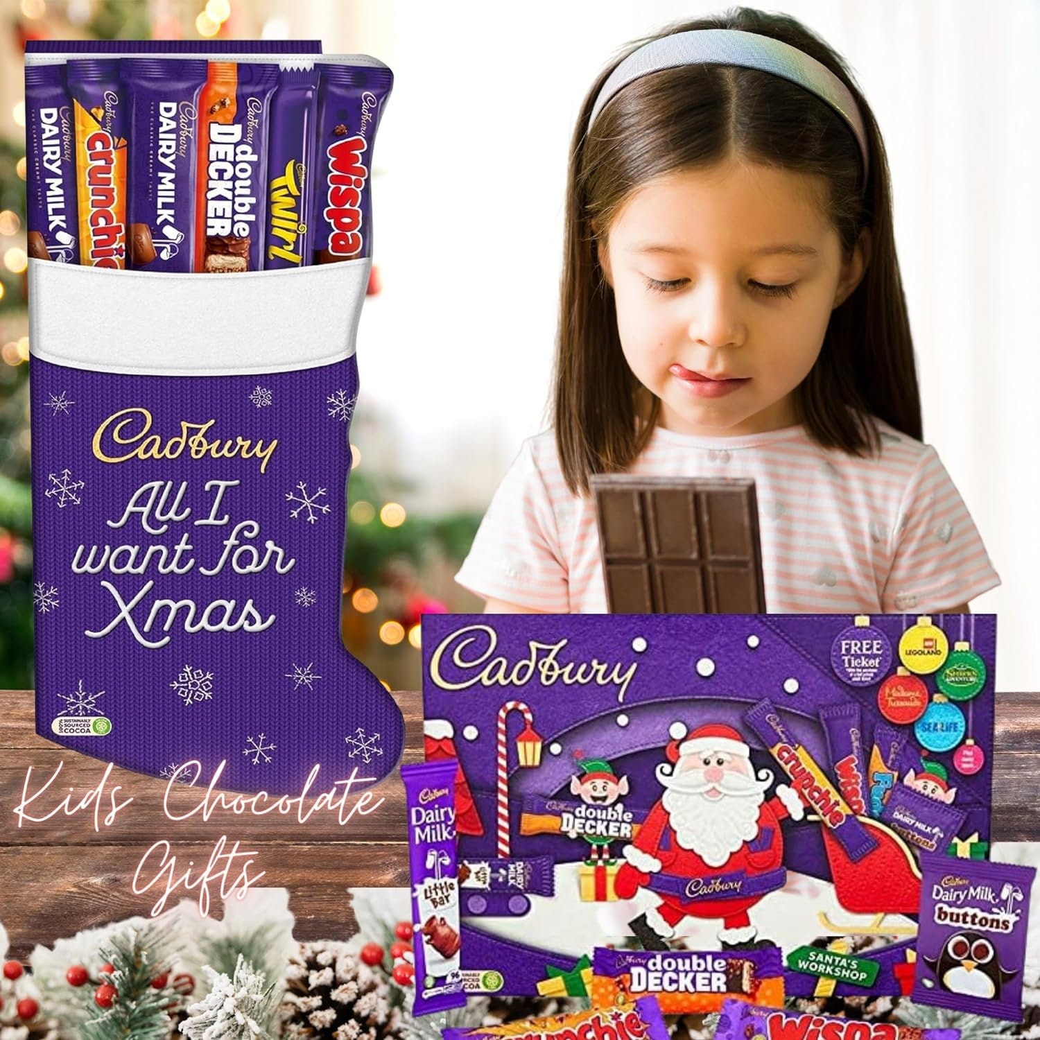 Cadbury Gifts Christmas Chocolate Santa Selection Medium Box Etsy UK
