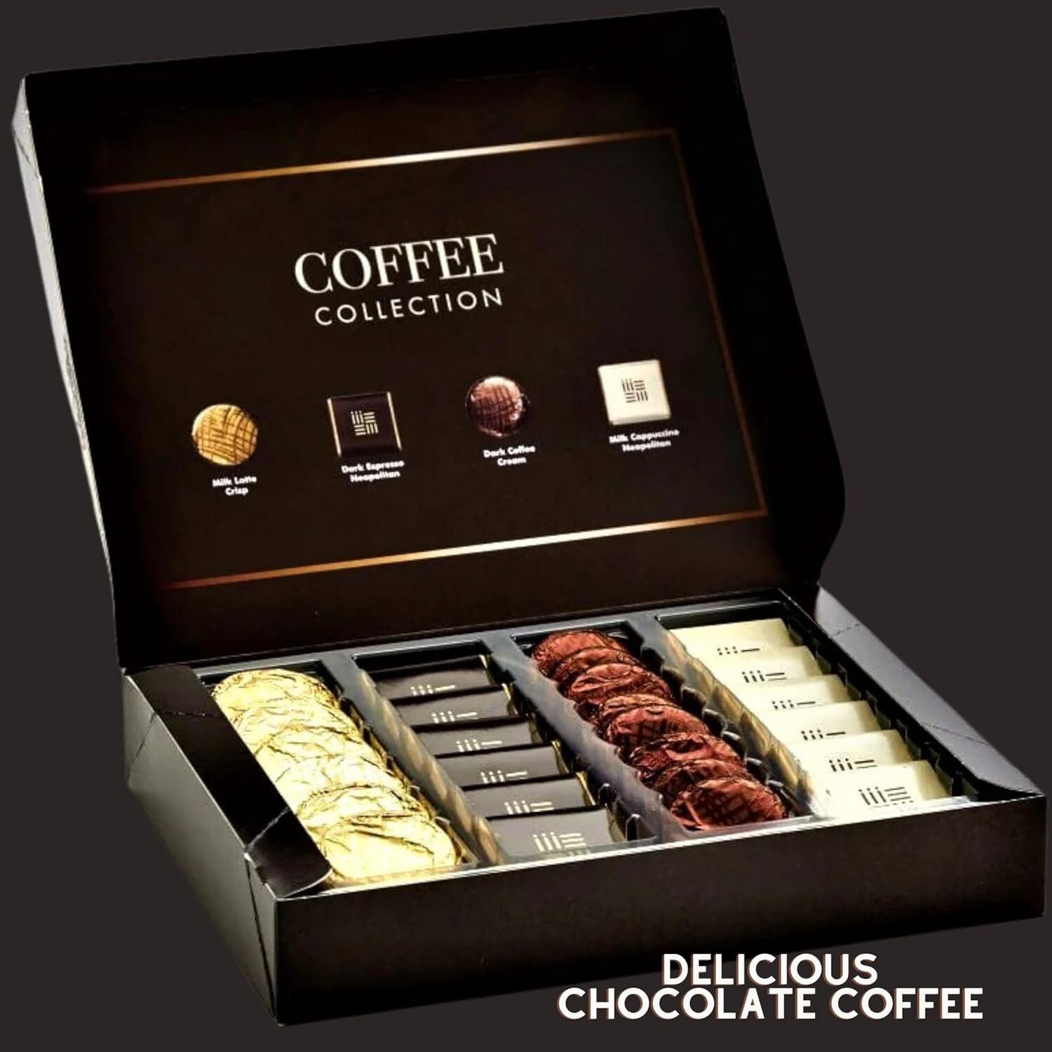 Whitakers Coffee Chocolates Sweet Box Assorted Milk Chocolate & Dark