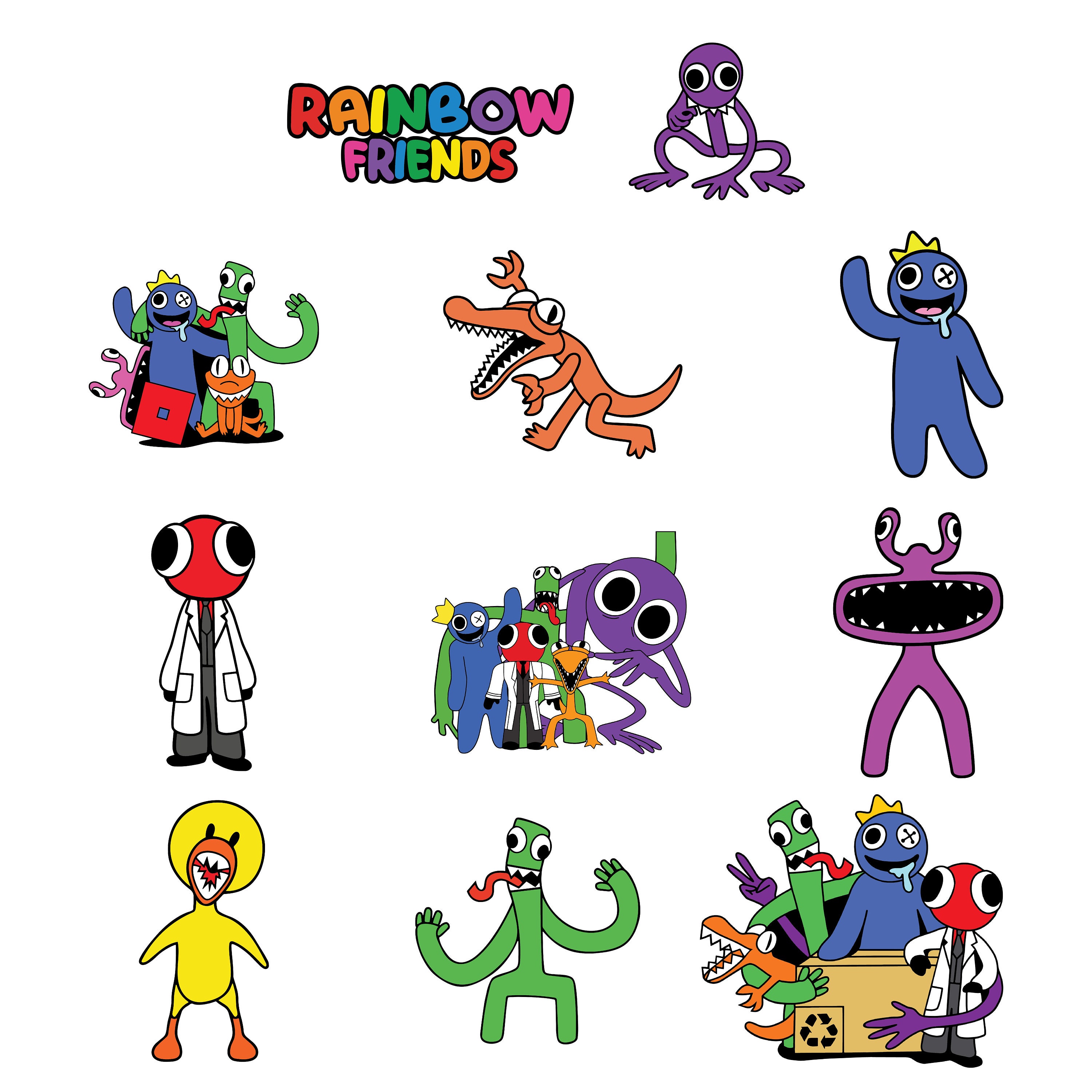 Prink Rainbow Friends Png, Rainbow Friend Png, Rainbow Friend Clipart,  Instant Download