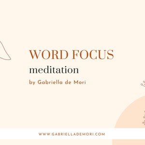 Word Focus Guided Meditation - deep belly breathing, calming the vagus nerve by breathing out longer on the exhalation - MP3 Audio Download