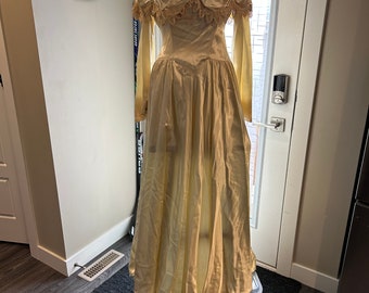 Vintage Liquid Satin Dress (Wedding Dress)