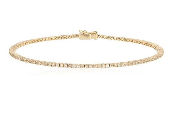 Real diamonds tennis bracelet, solid 18k solid gold, delicate bridal bracelet,thin diamond bracelet for womenTennis Bracelet,Tennis Bracelet